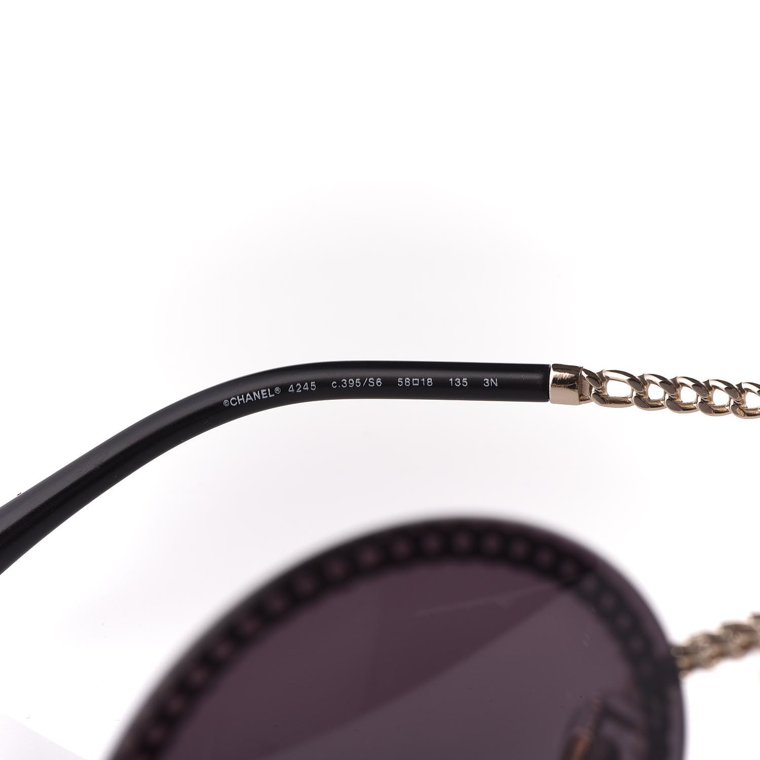 Chanel Round Chain Sunglasses 4245 Gold 6 of 7