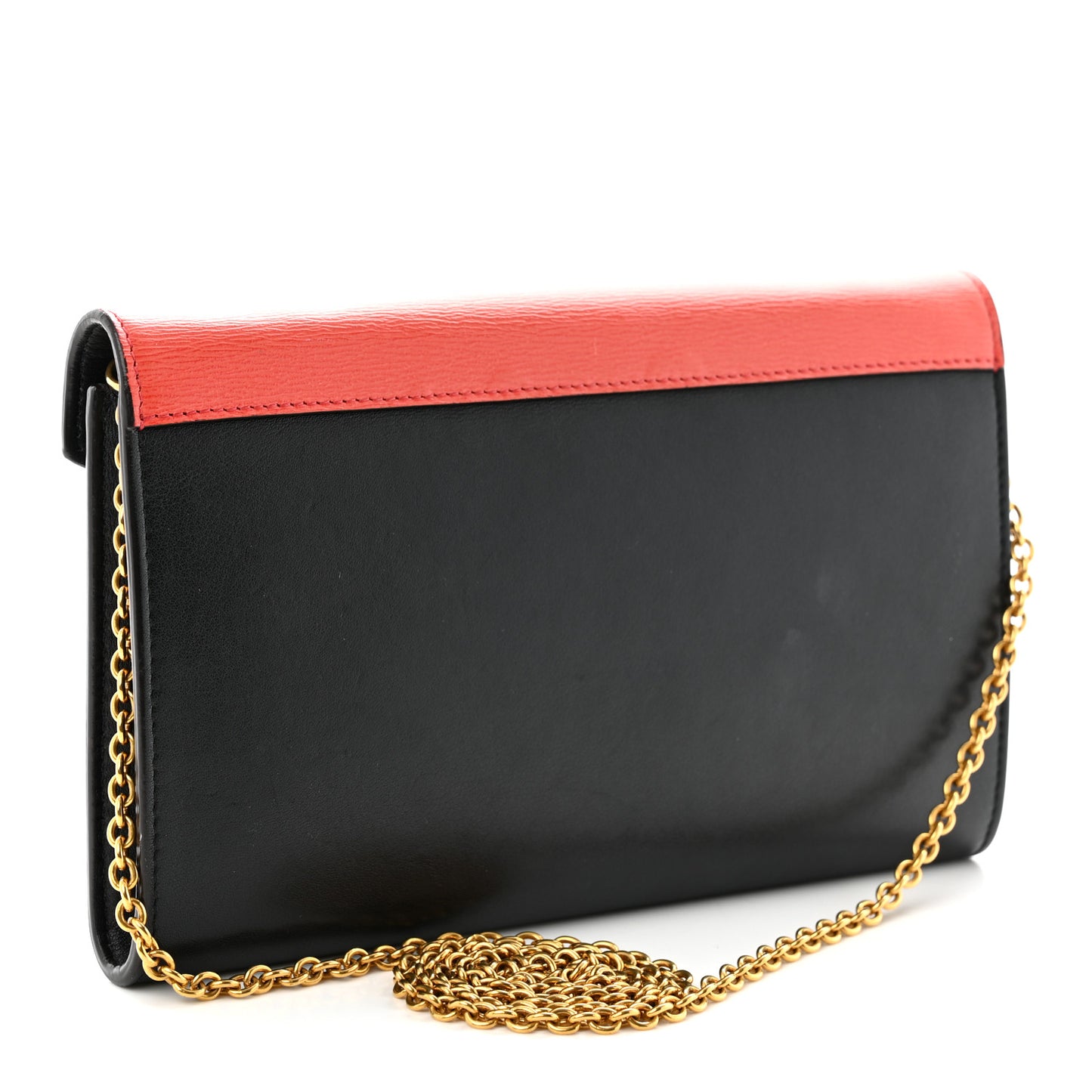 Liege Calfskin Tri-Color Large Pocket Flap On Chain Multicolor