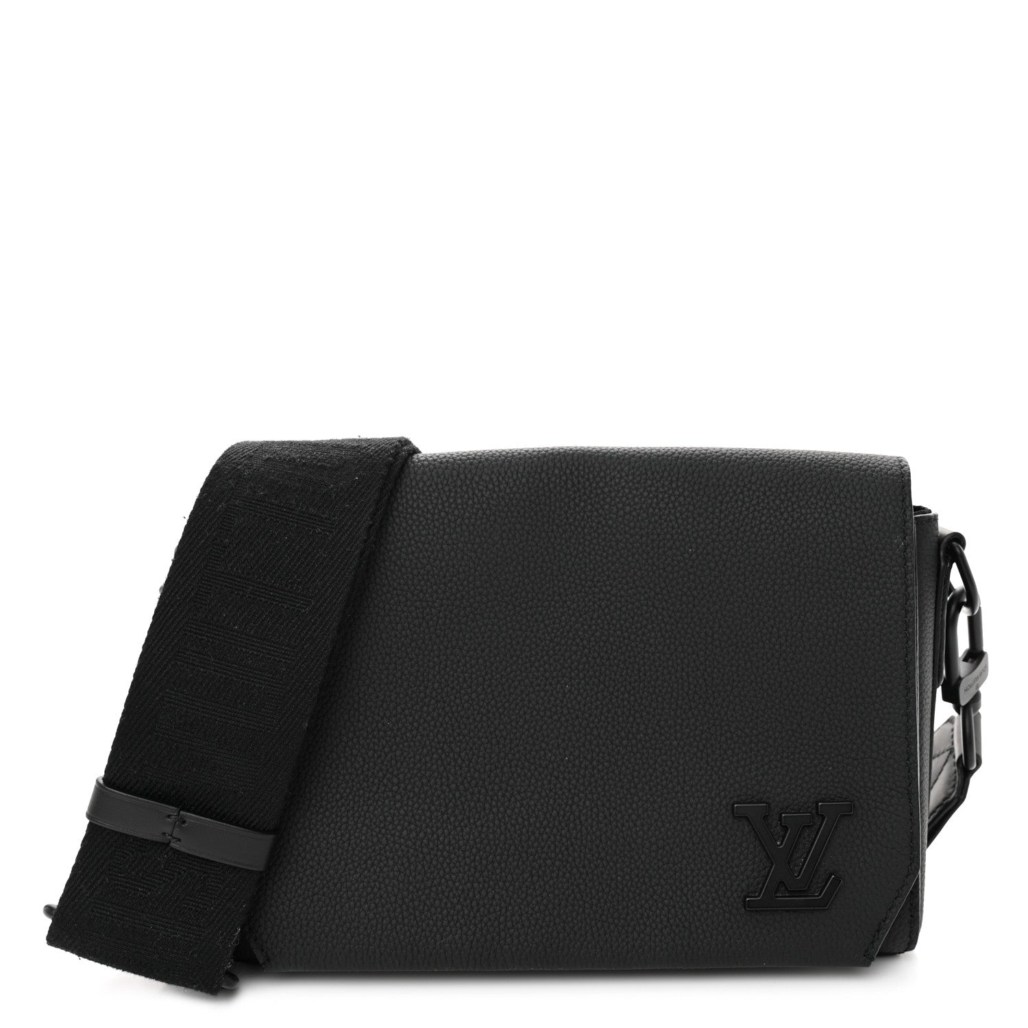 Louis Vuitton Calfskin Aerogram Takeoff Messenger PM Black 1 of 9