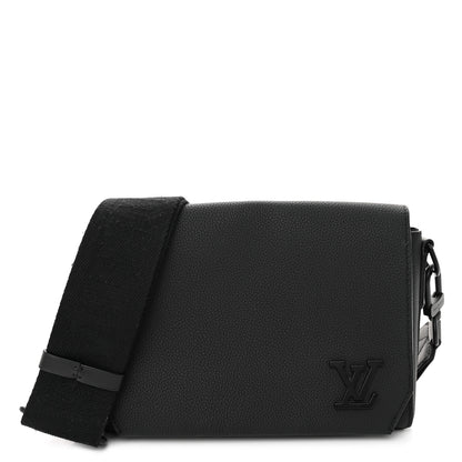 Louis Vuitton Calfskin Aerogram Takeoff Messenger PM Black 1 of 9