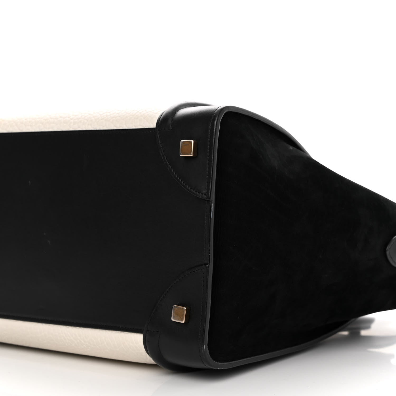 Celine Baby Grained Calfskin Tri-Color Mini Luggage White Liquorice 10 of 20