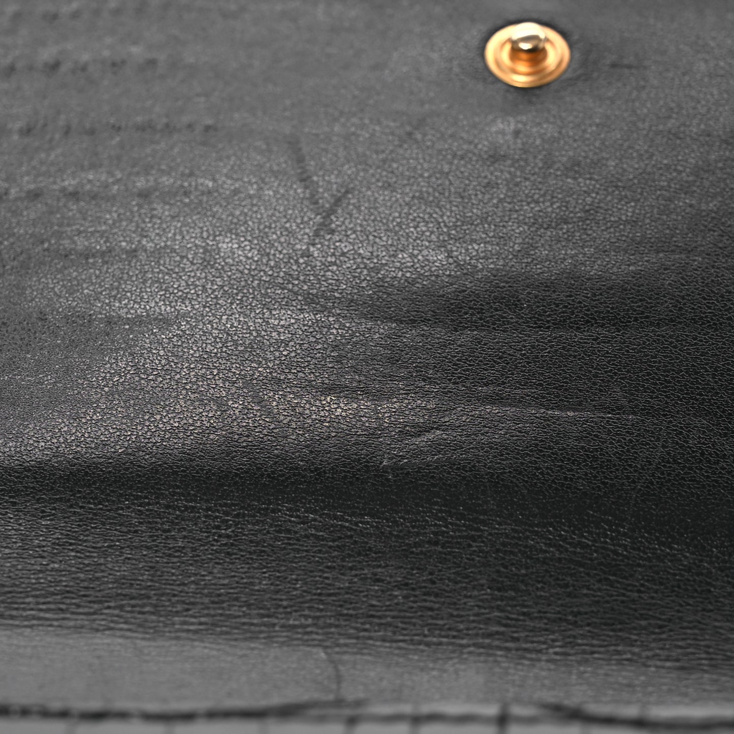 Crocodile Embossed Monogram Phone Holder Crossbody Black