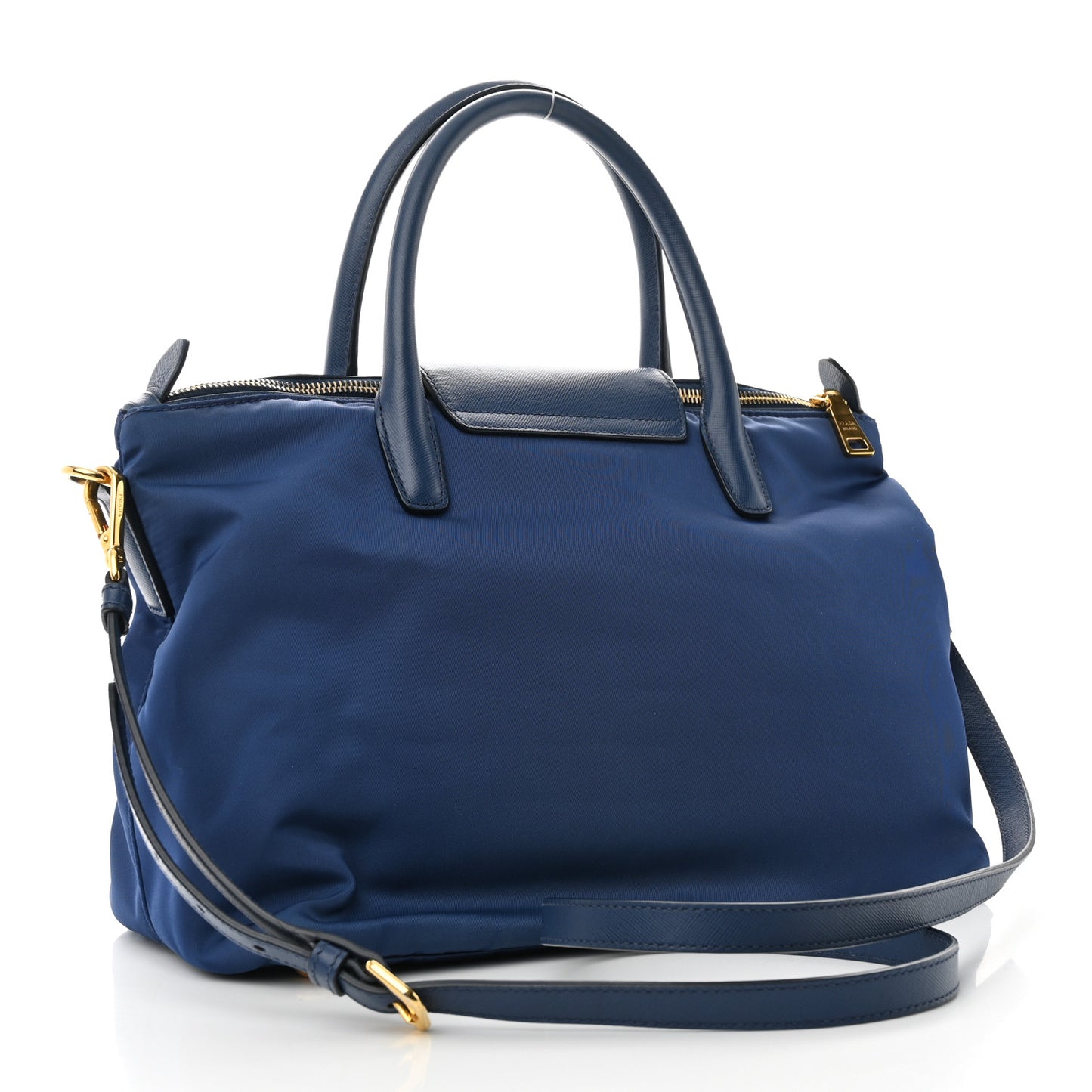 Tessuto Nylon Saffiano Tote Royal Blue
