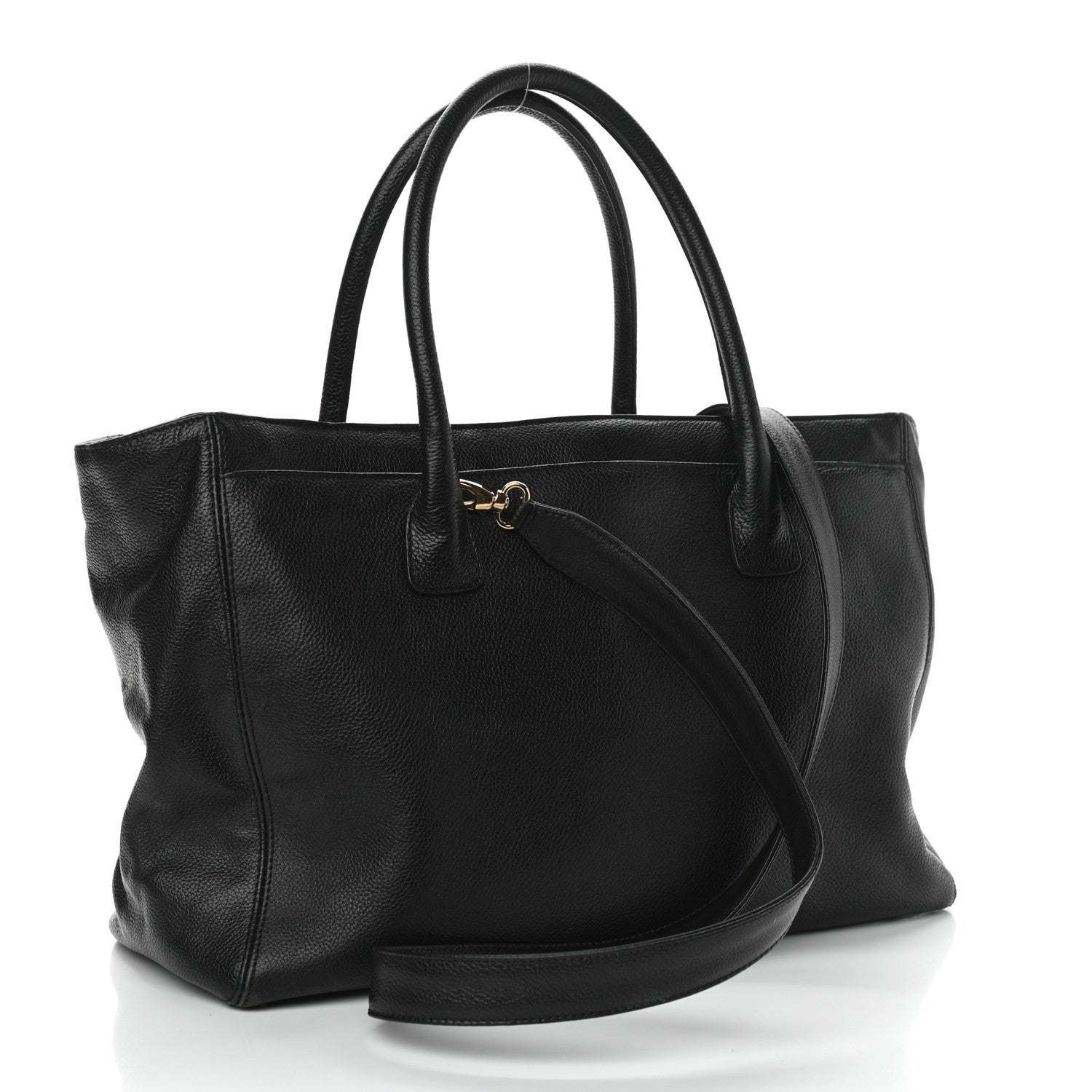 Chanel Calfskin Cerf Executive Shopper Tote Black 3 of 13