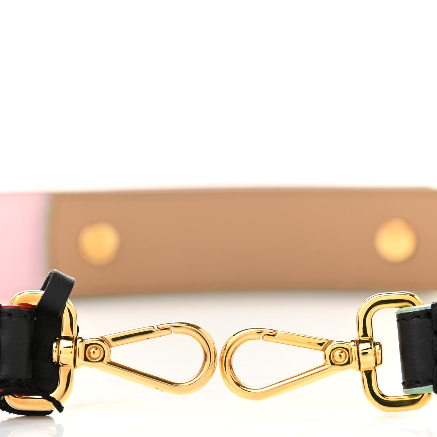 Vitello Dolce Tri-Color Buttoned Strap You Black Peonia Cuoio