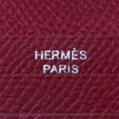 Hermes Epsom Bearn Gusset Wallet Rouge Grenat 7 of 12