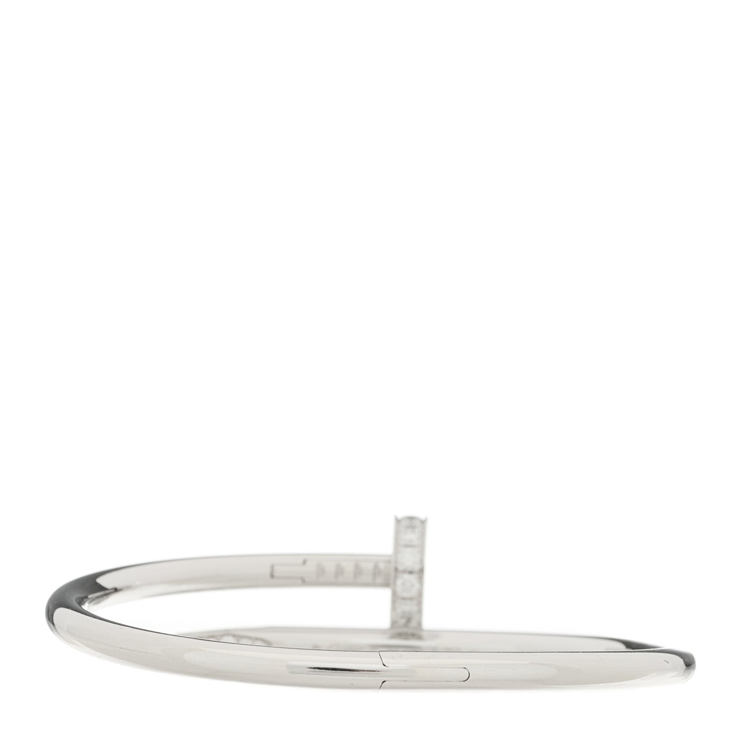 Cartier 18K White Gold Diamond Juste Un Clou Bracelet 15 2 of 3