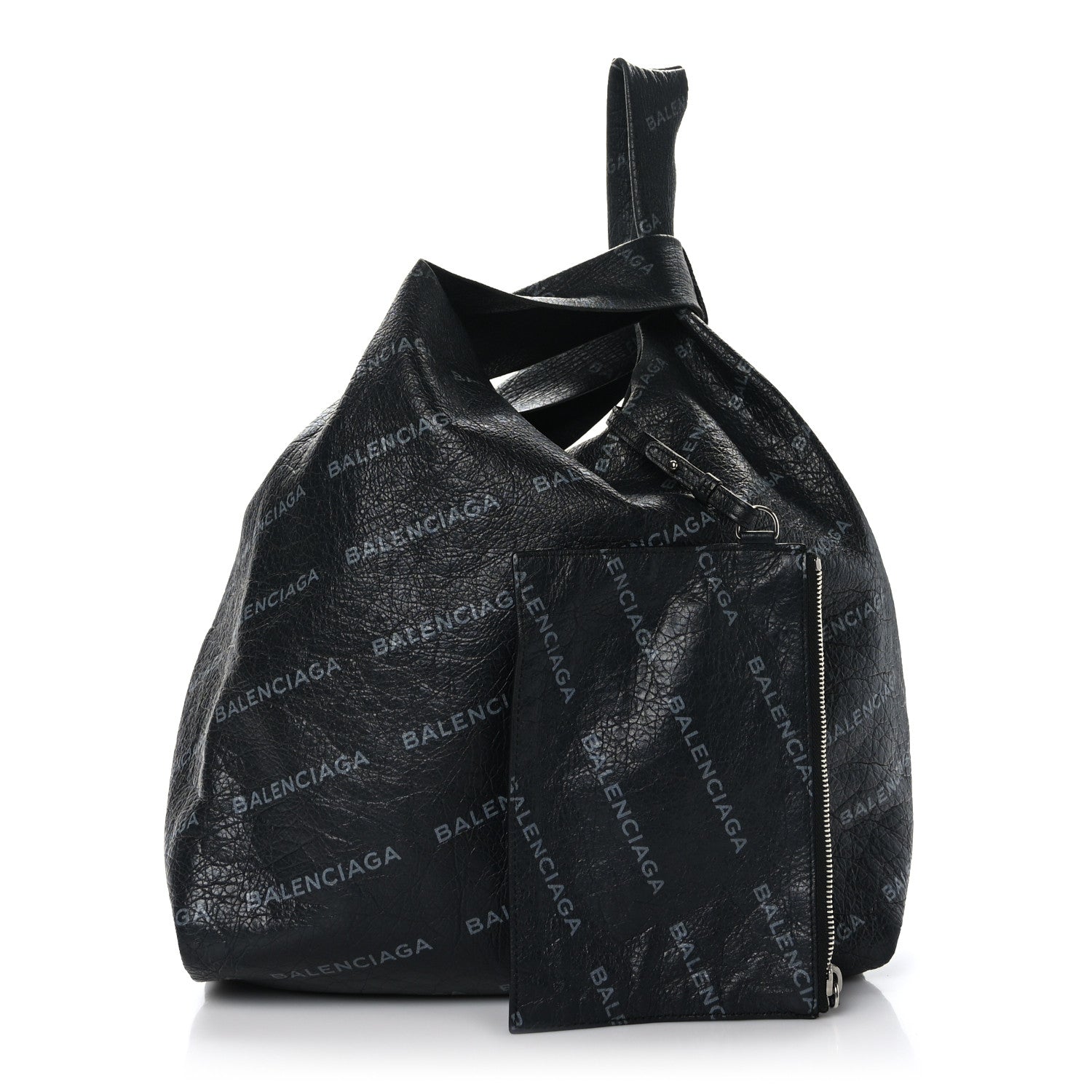Balenciaga Agneau Arena Allover Logo Supermarket Shopper Gris Crayon 5 of 11