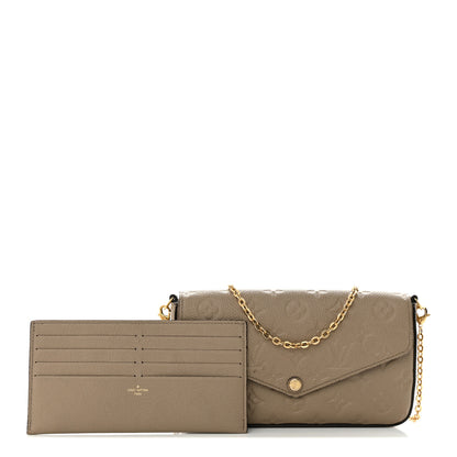 Louis Vuitton Empreinte Pochette Felicie Chain Wallet Tourterelle 1 of 16