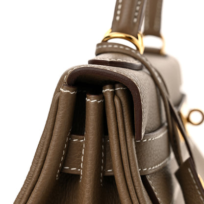 Hermes Togo Kelly Retourne 32 Etoupe 12 of 15