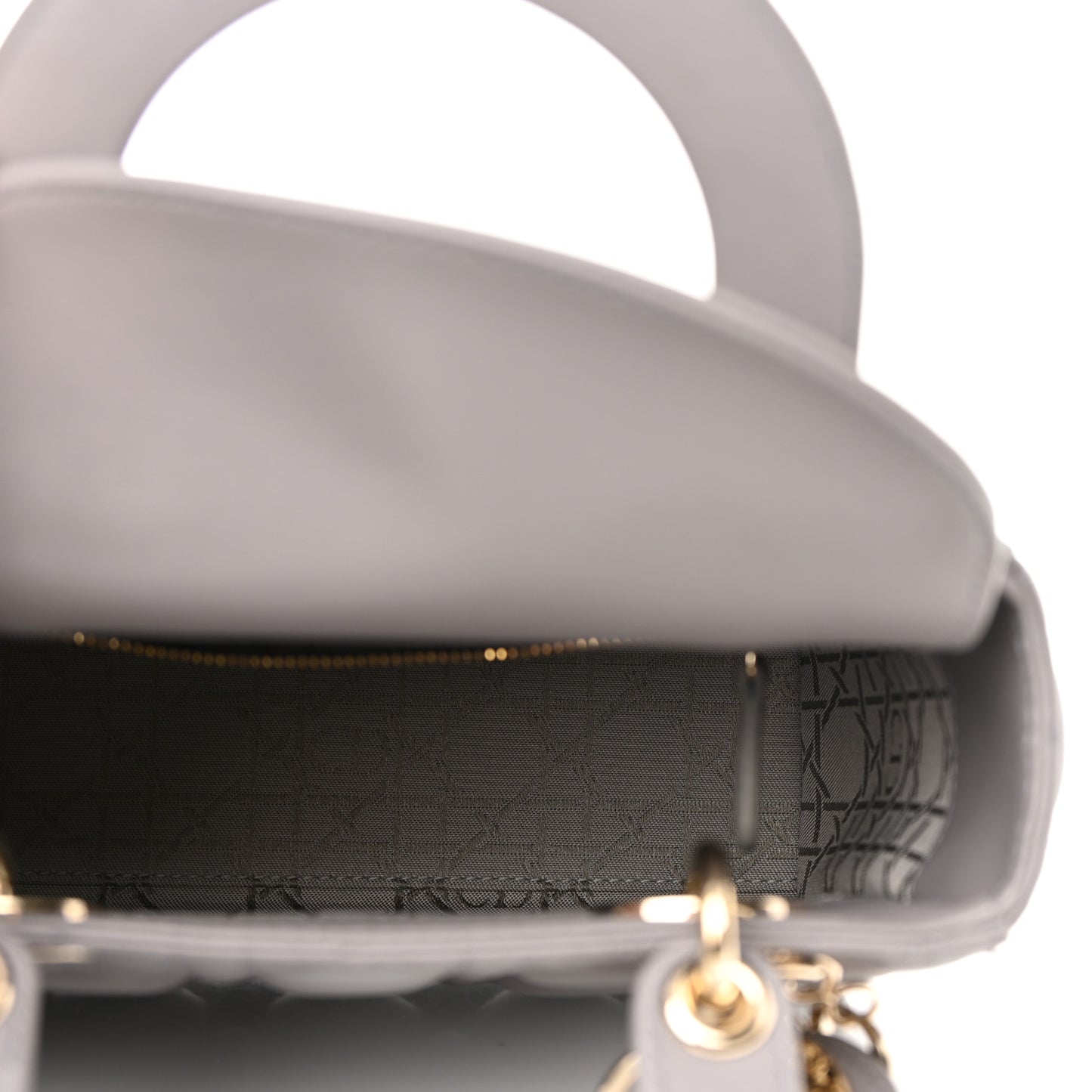 Lambskin Cannage Small My ABCDior Lady Dior Grey
