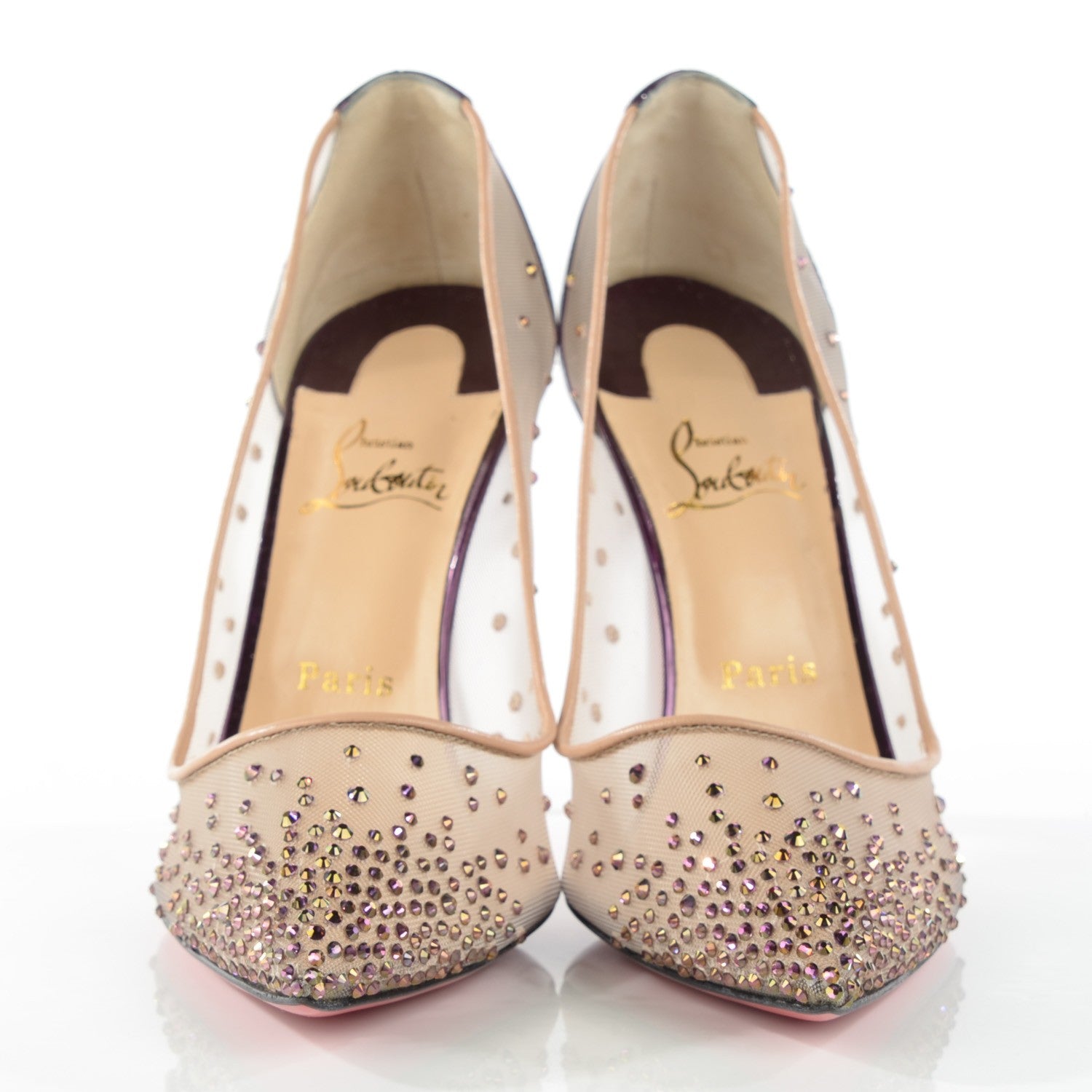 Christian Louboutin Strass Follies 100 Pumps 40.5 Cosmos 2 of 8