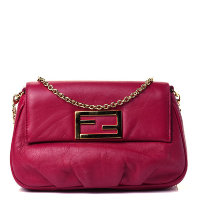 Fendi Nappa Fendista Pouchette Crossbody Fuxia Scuro 1 of 4
