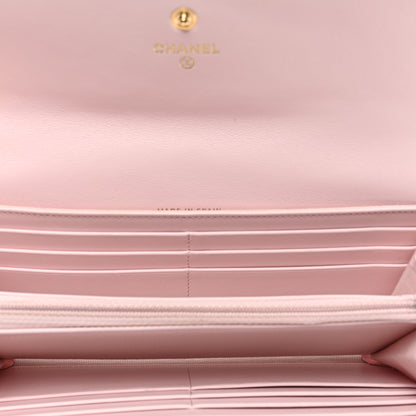 Chanel Lambskin Quilted Chanel 19 Flap Wallet Light Pink 5 of 10