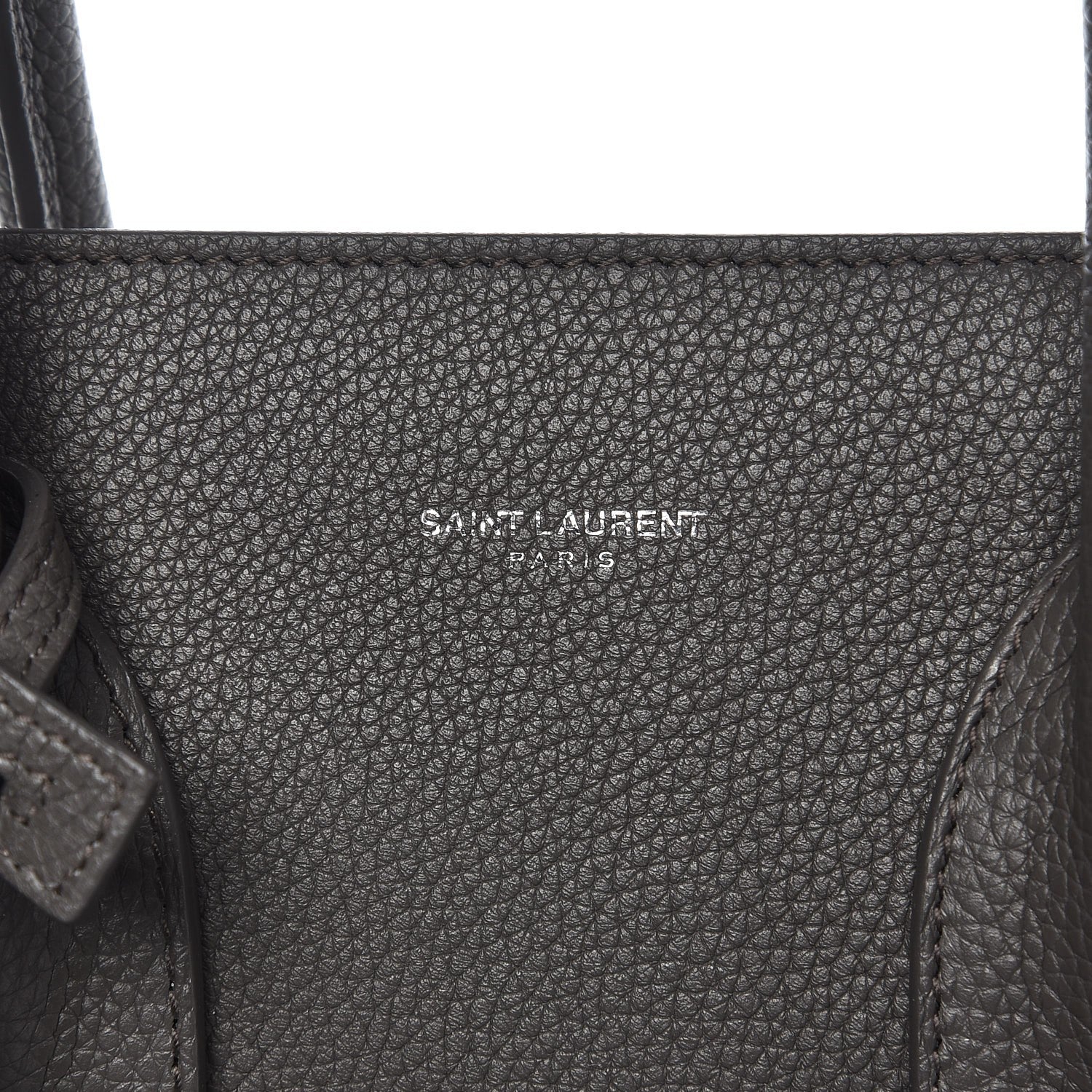 Saint Laurent Grained Calfskin Small Supple Sac De Jour Fog 7 of 8