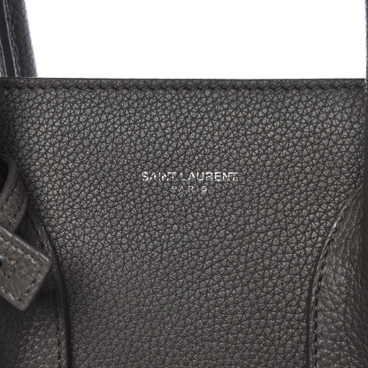 Saint Laurent Grained Calfskin Small Supple Sac De Jour Fog 7 of 8