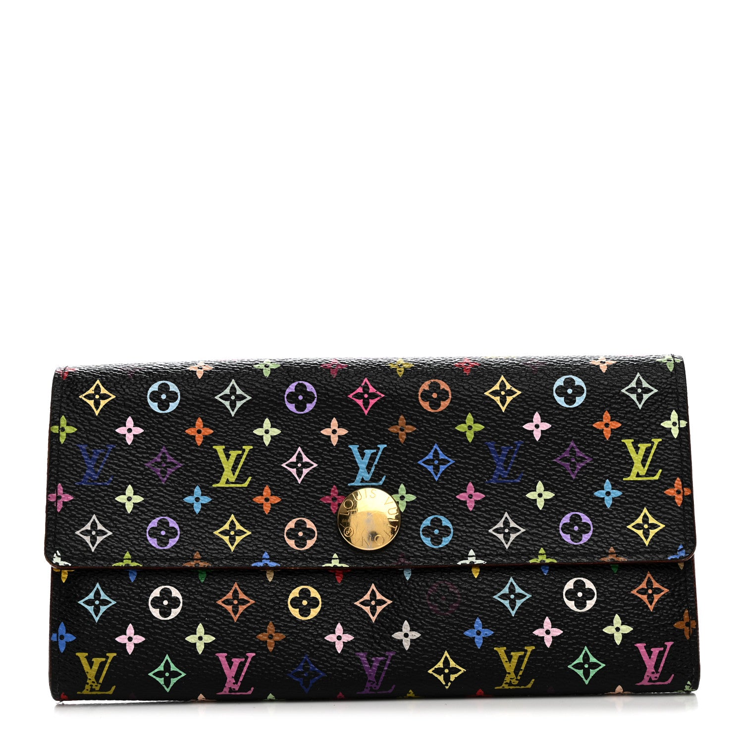 Louis Vuitton Monogram Multicolor Sarah Wallet Black Grenade 1 of 8