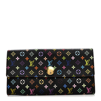 Louis Vuitton Monogram Multicolor Sarah Wallet Black Grenade 1 of 8