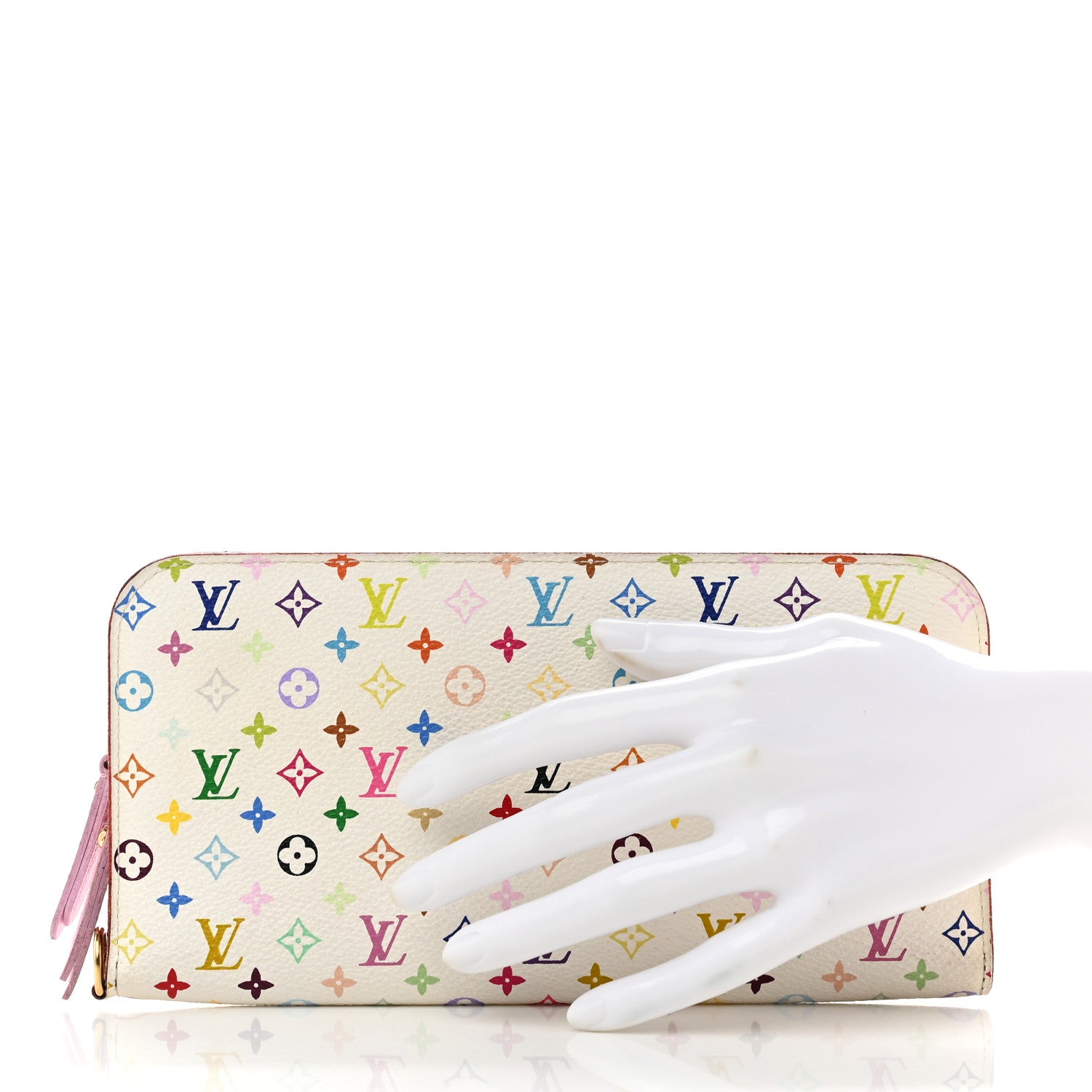 Louis Vuitton Monogram Multicolor Insolite Wallet White Litchi 2 of 8