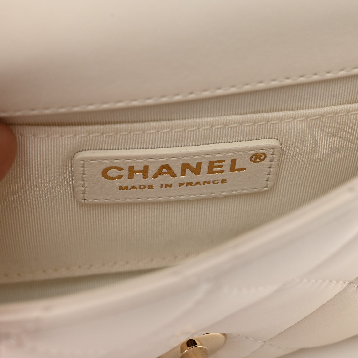Chanel Lambskin Quilted Mini My Precious Waist Bag White 7 of 12