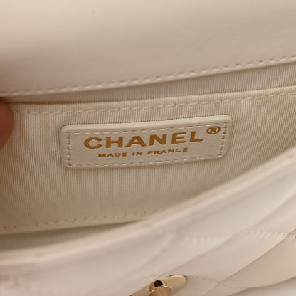 Chanel Lambskin Quilted Mini My Precious Waist Bag White 7 of 12