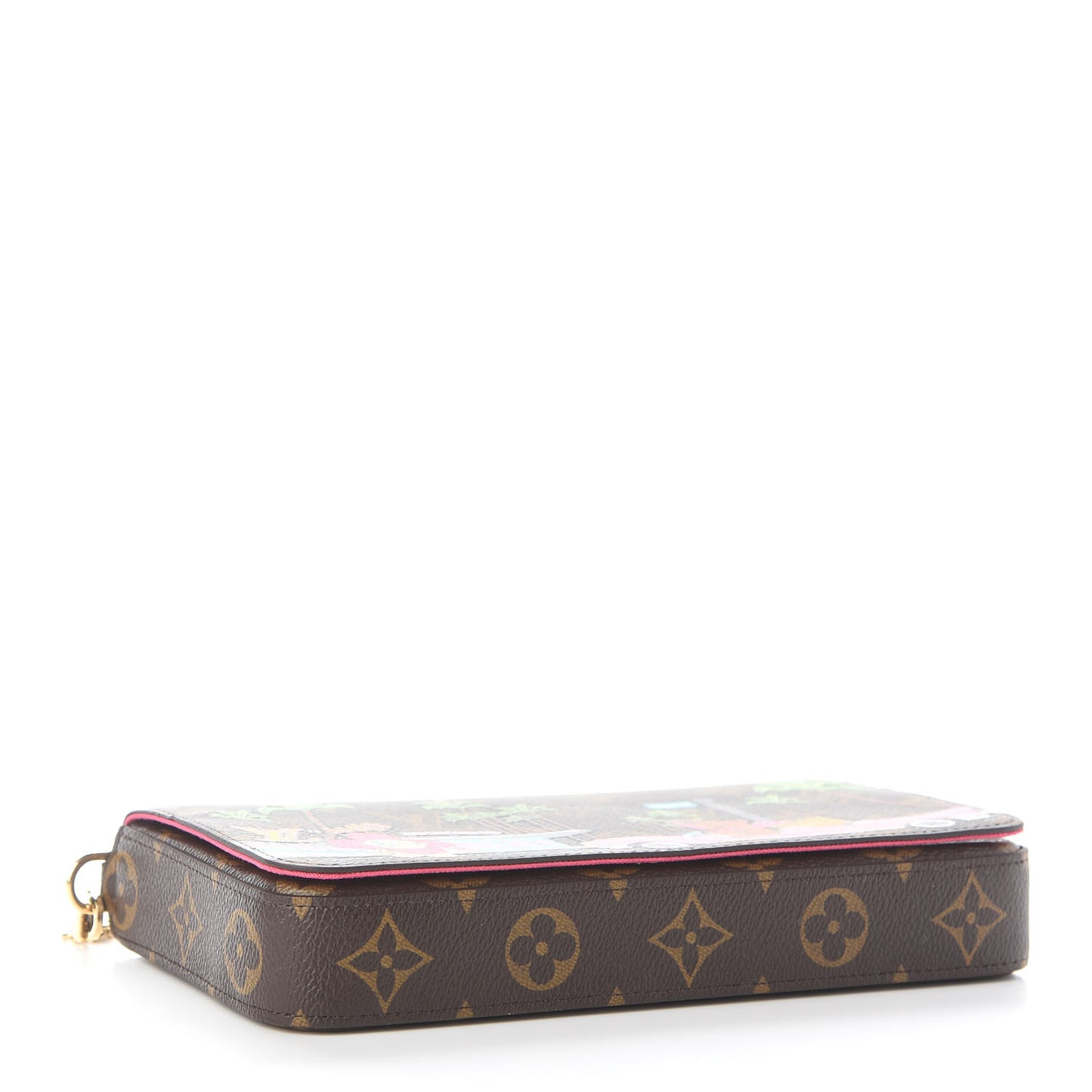 Monogram 2021 Christmas Animation Hollywood Pochette Felicie Chain Wallet Fuchsia