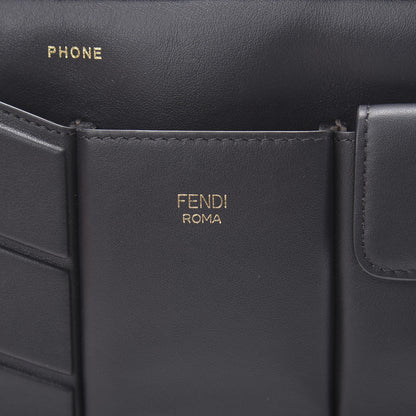 Fendi Vitello Grace Matte 3 Pocket Belt Pouch Black 5 of 9