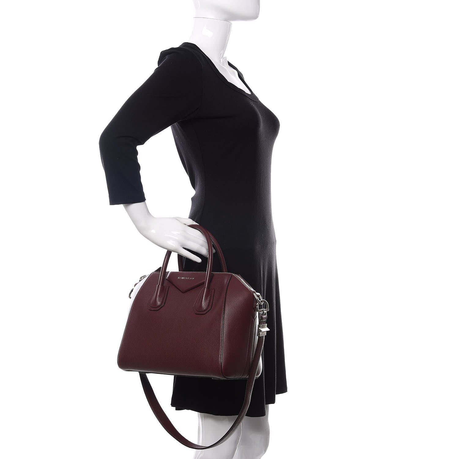 Givenchy Sugar Goatskin Small Antigona Oxblood 3 of 13