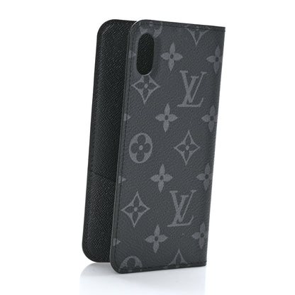 Louis Vuitton Monogram Eclipse iPhone XS Max Folio Case Black 3 of 6