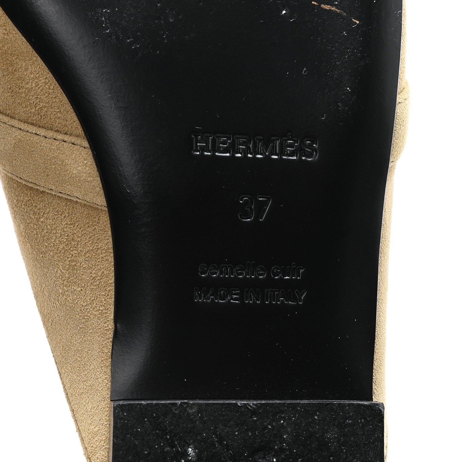 Hermes Suede Goatskin Oz Mules 37 Beige Sable 7 of 9
