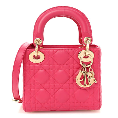 Christian Dior Lambskin Cannage Mini Lady Dior Pink 1 of 10