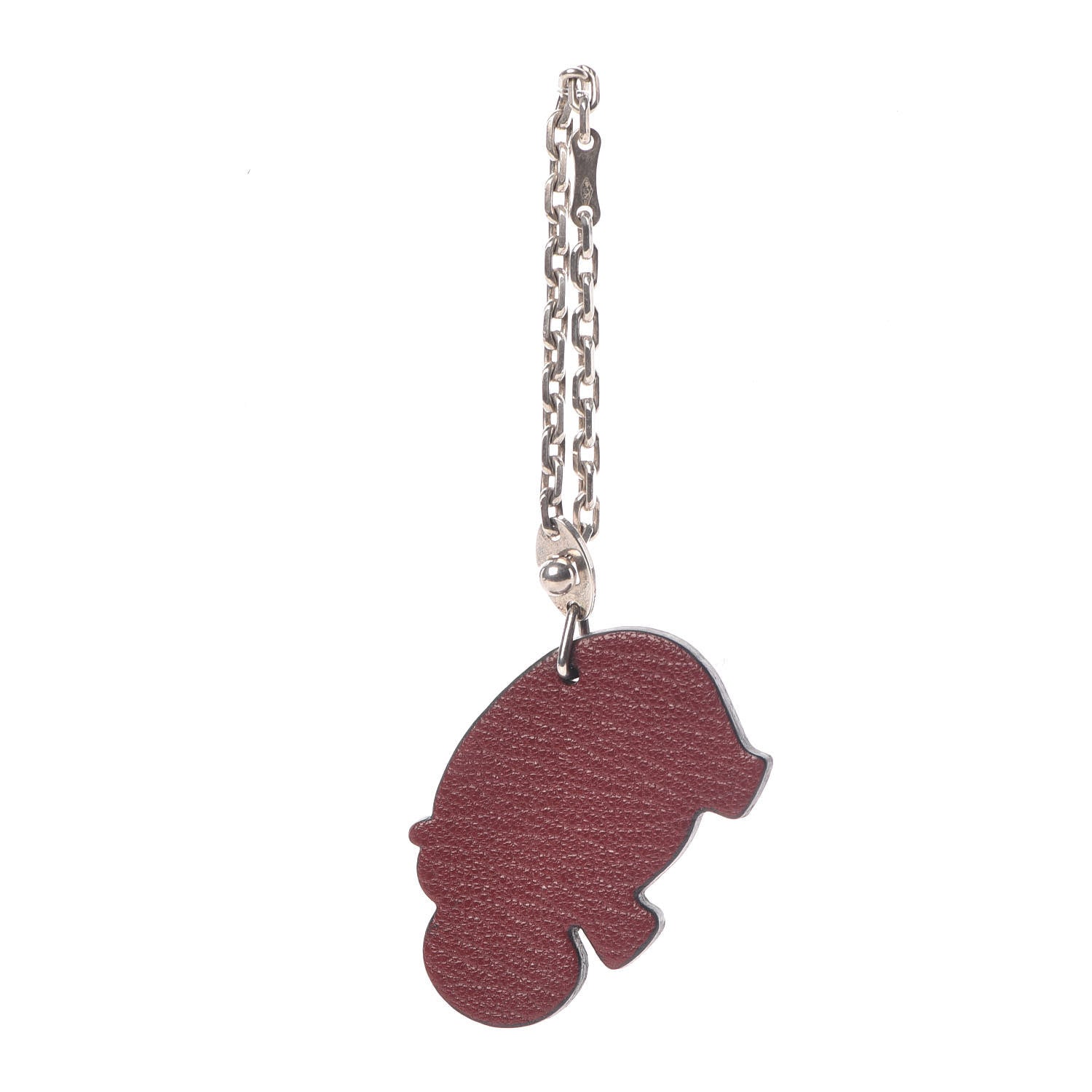 Hermes Chevre Mysore Hippo Bag Charm Rouge H 1 of 3