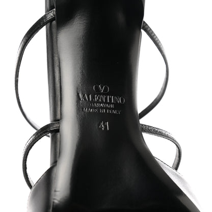 Valentino Garavani Calfskin Rockstud 60mm Wispy Mules 41 Black 6 of 9