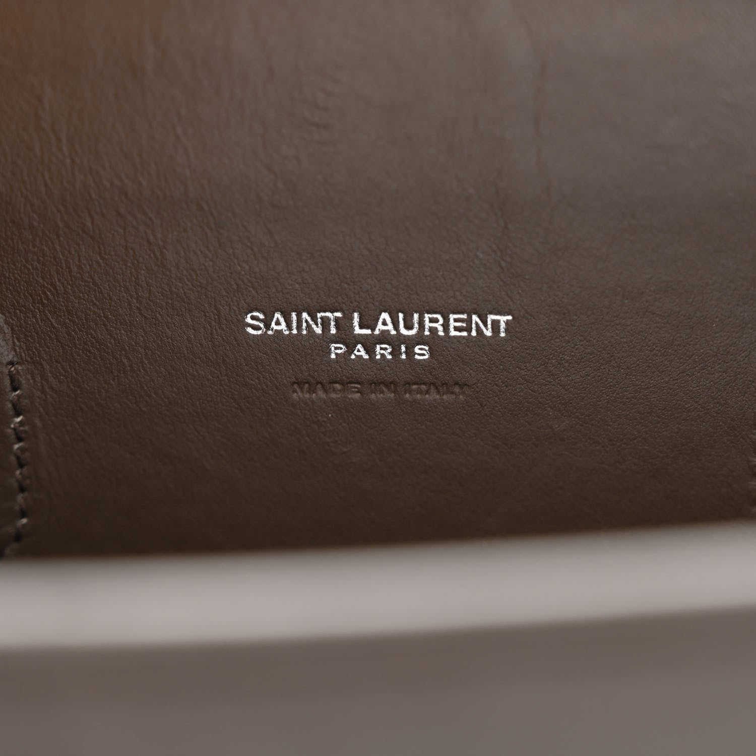 Saint Laurent Calfskin Crocodile Embossed Baby Sac De Jour Dark Brown 6 of 11