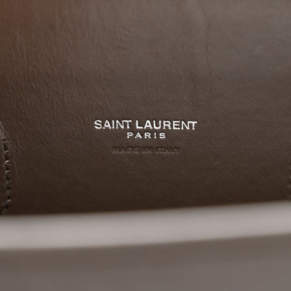 Saint Laurent Calfskin Crocodile Embossed Baby Sac De Jour Dark Brown 6 of 11