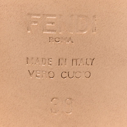 Fendi Vitello Cuoio FFold Sandals 38 Black 7 of 10