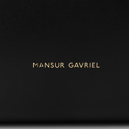 Mansur Gavriel Vegetable Tanned Calfskin Bucket Bag Black Oro 6 of 10