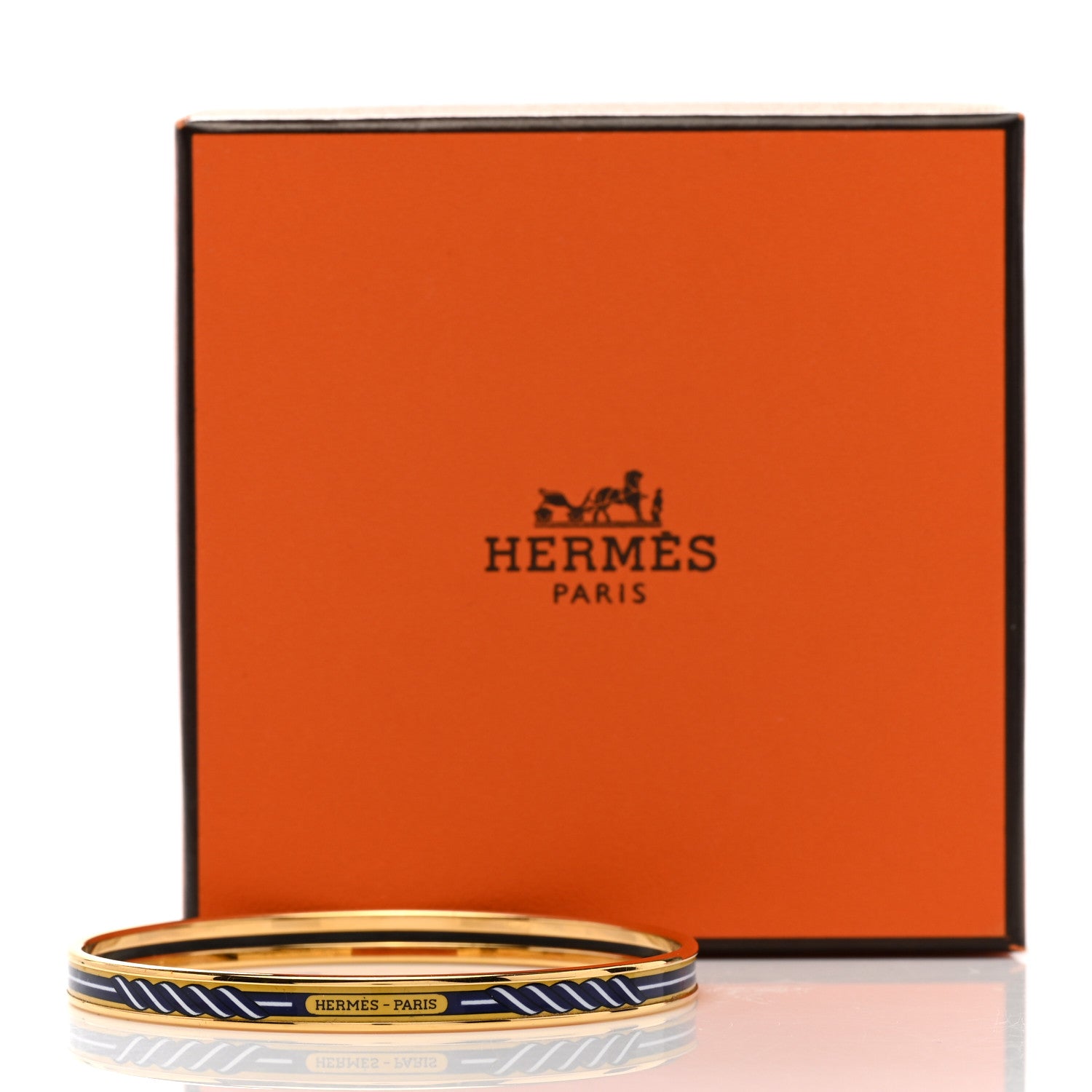 Hermes Enamel Printed Extra Narrow Bracelet 65 5 of 5