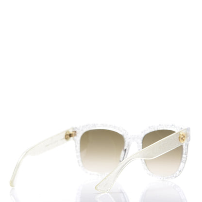 Gucci Acetate Glitter Sunglasses GG0034S Silver 4 of 8