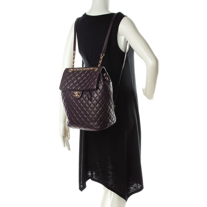 Chanel Lambskin Quilted Large Urban Spirit Backpack Dark Purple 2 of 8