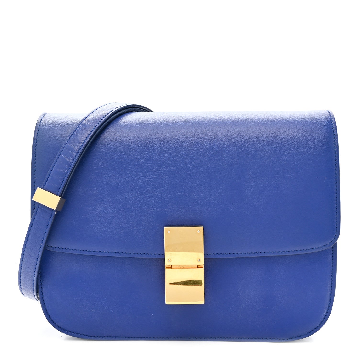 Celine Box Calfskin Medium Classic Box Flap Bag Indigo 1 of 16