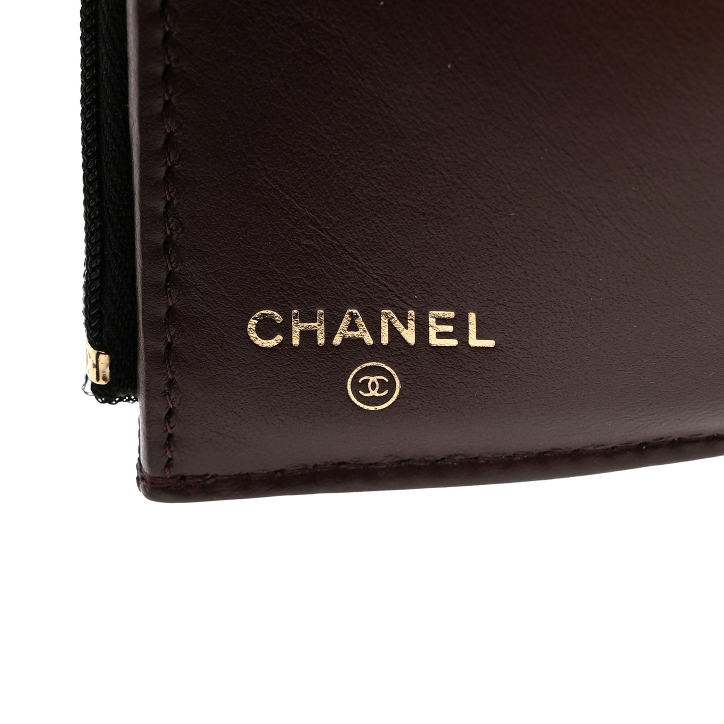 Caviar Quilted Compact Flap Wallet Black