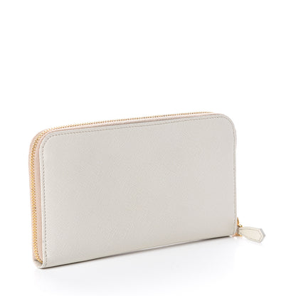 Prada Saffiano Metal Zip Around Wallet Talco 2 of 5