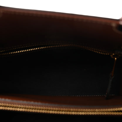 Burberry Calfskin Vintage Check Two Handle Title Bag Archive Beige 5 of 9