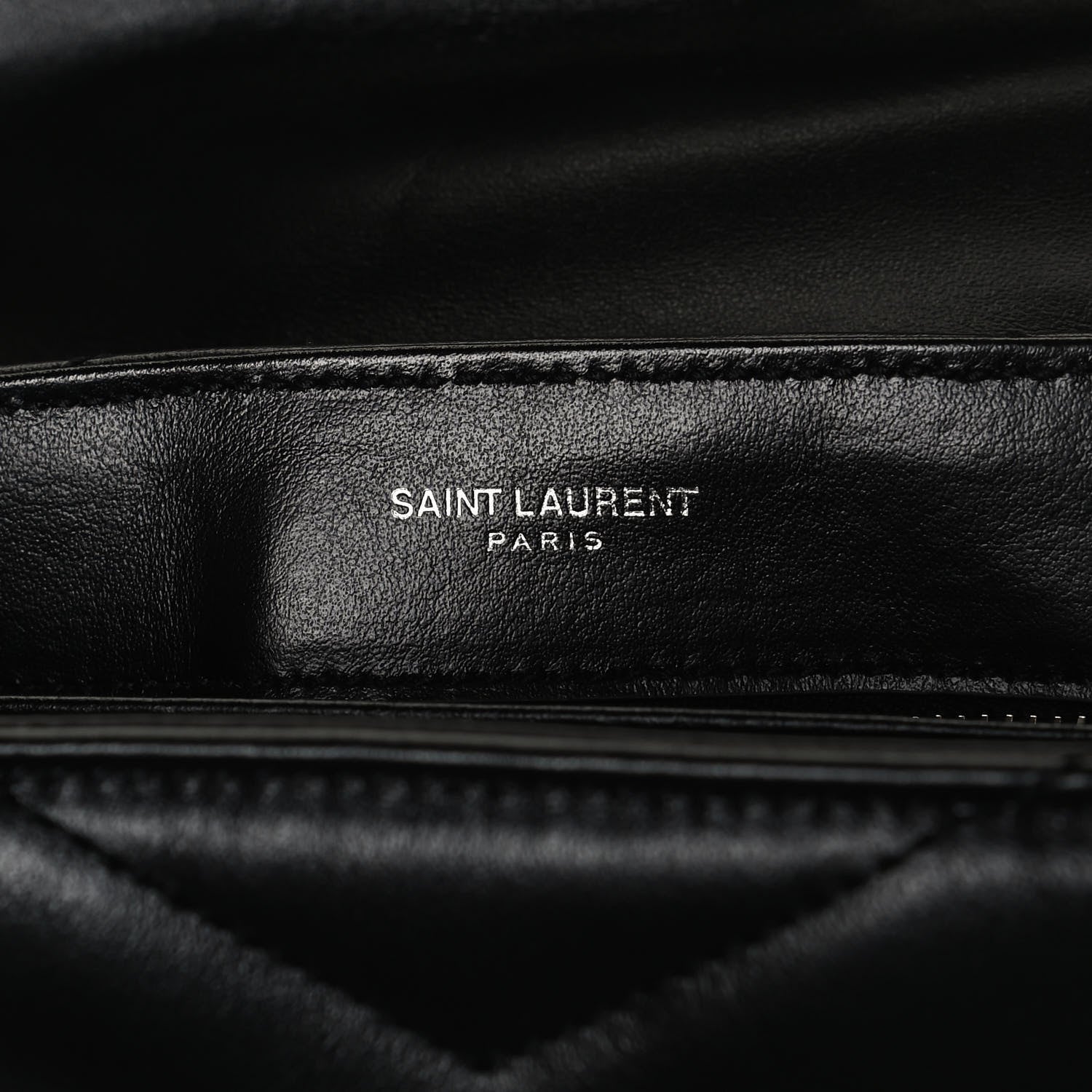 Saint Laurent Calfskin Y Quilted Monogram Toy Loulou Crossbody Bag Black 7 of 11