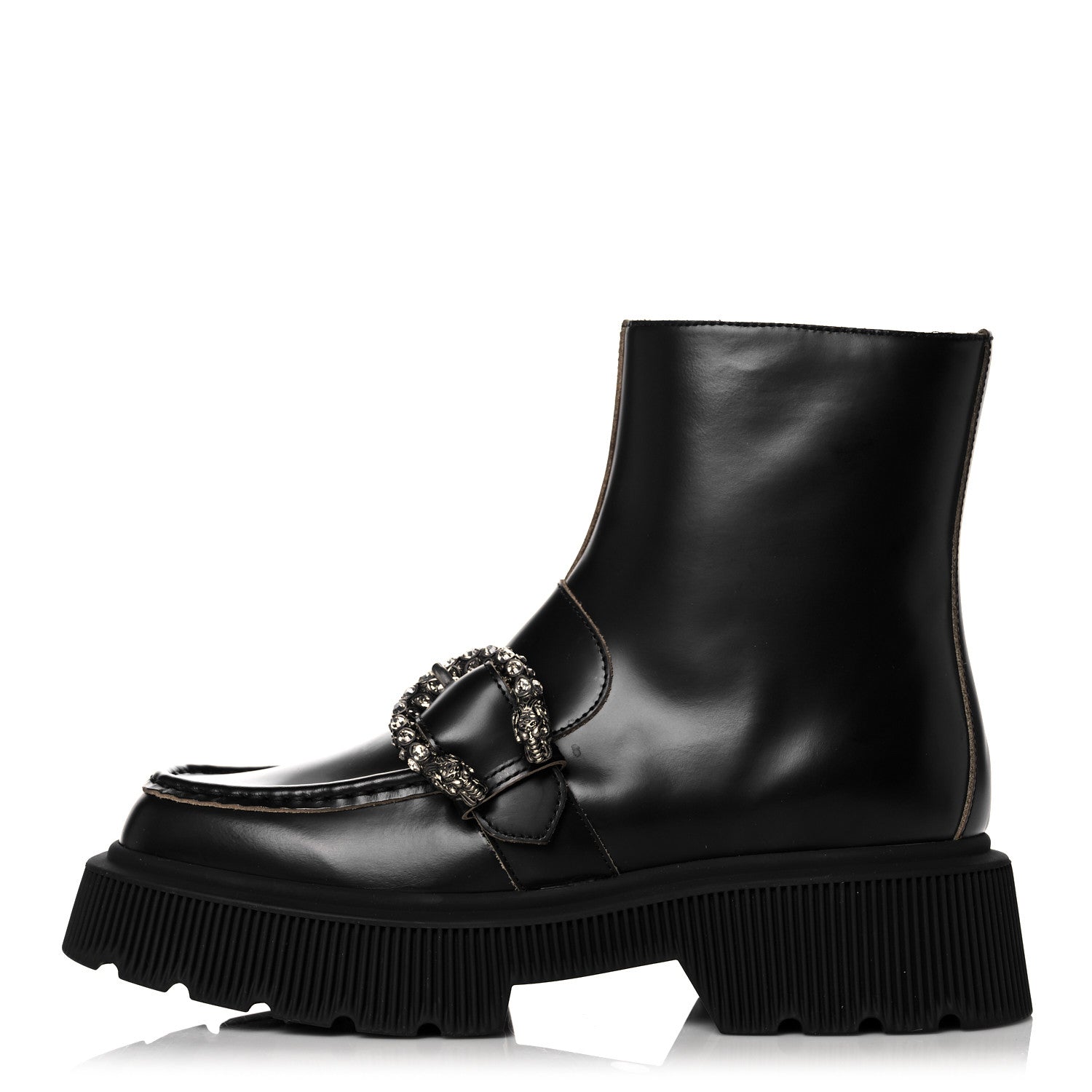 Gucci Cordovan Lux Dionysus Hunder Boots 37 Black 1 of 12