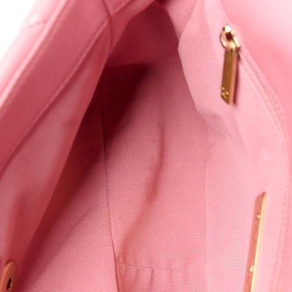 Chanel Lambskin Quilted Medium Chanel 19 Flap Dark Pink 13 of 15