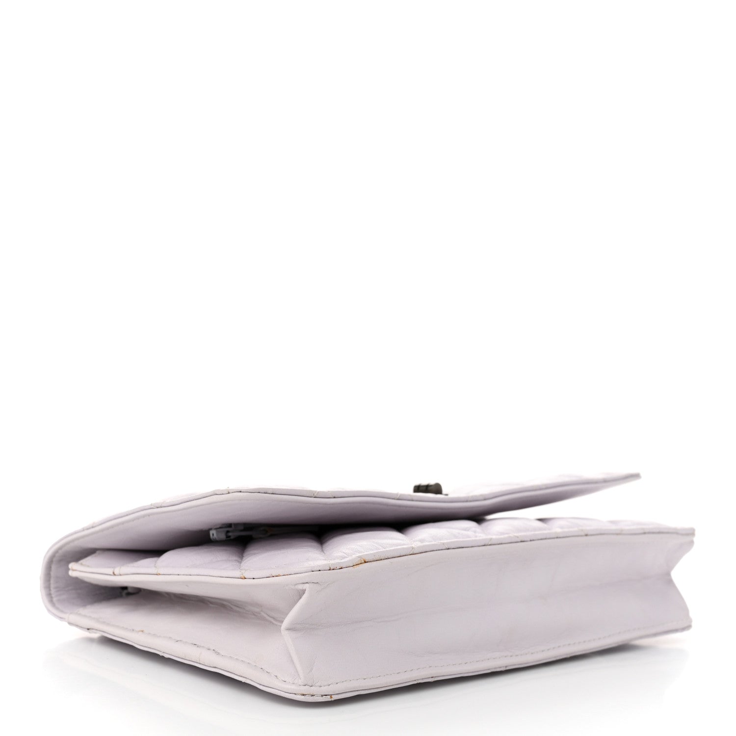 Chanel Aged Calfskin Quilted Reissue Wallet On Chain WOC White 4 of 12