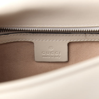 Gucci Calfskin Matelasse Small GG Marmont Top Handle Shoulder Bag White 6 of 10