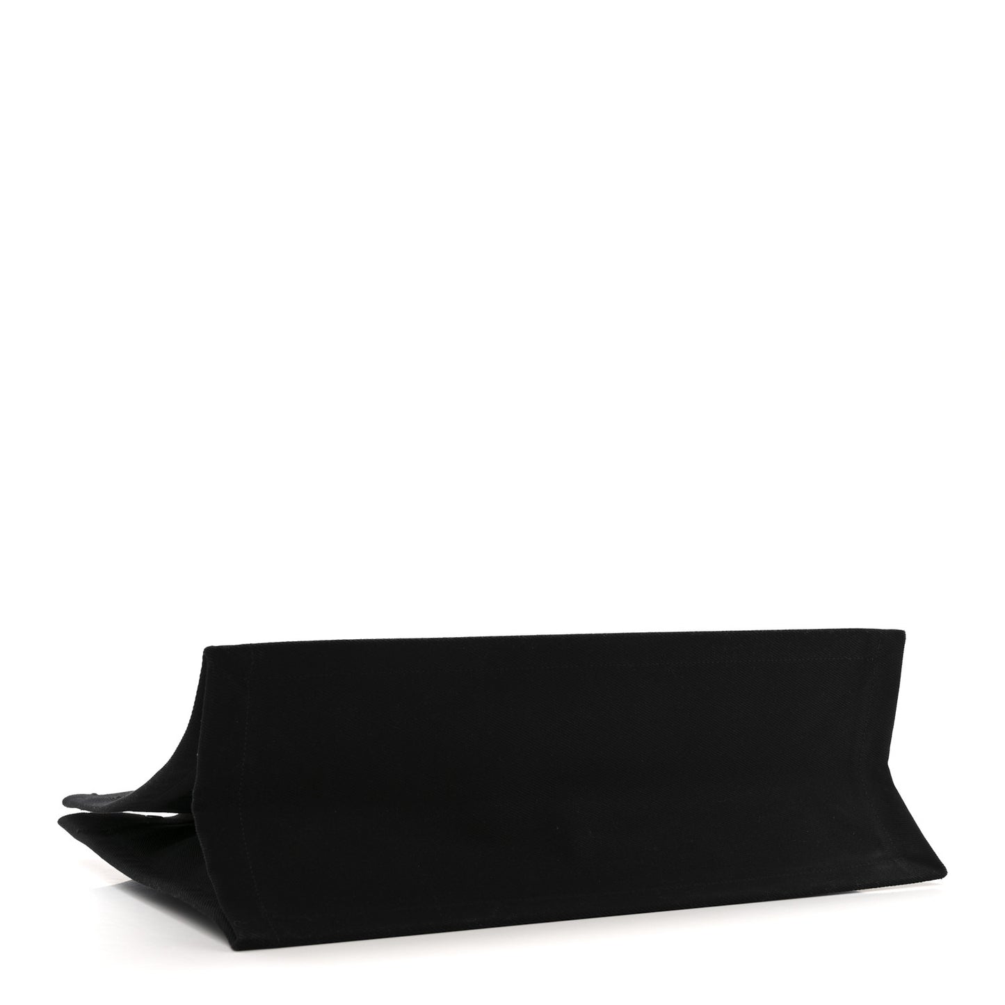 Linen Calfskin Rive Gauche Tote Black